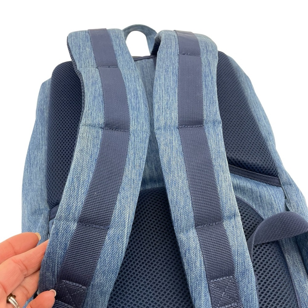 Herschel Supply Company Two-Tone Denim Backpack with Brown Straps - Picture 15 of 16